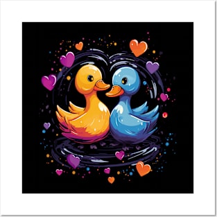 Duck Couple Valentine Posters and Art